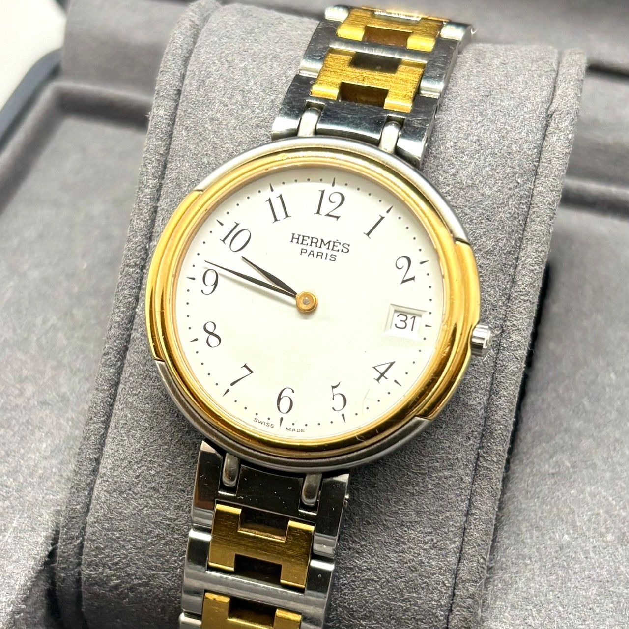 美品/電池交換済】 エルメス HERMES 腕時計 ユニセックス 198947