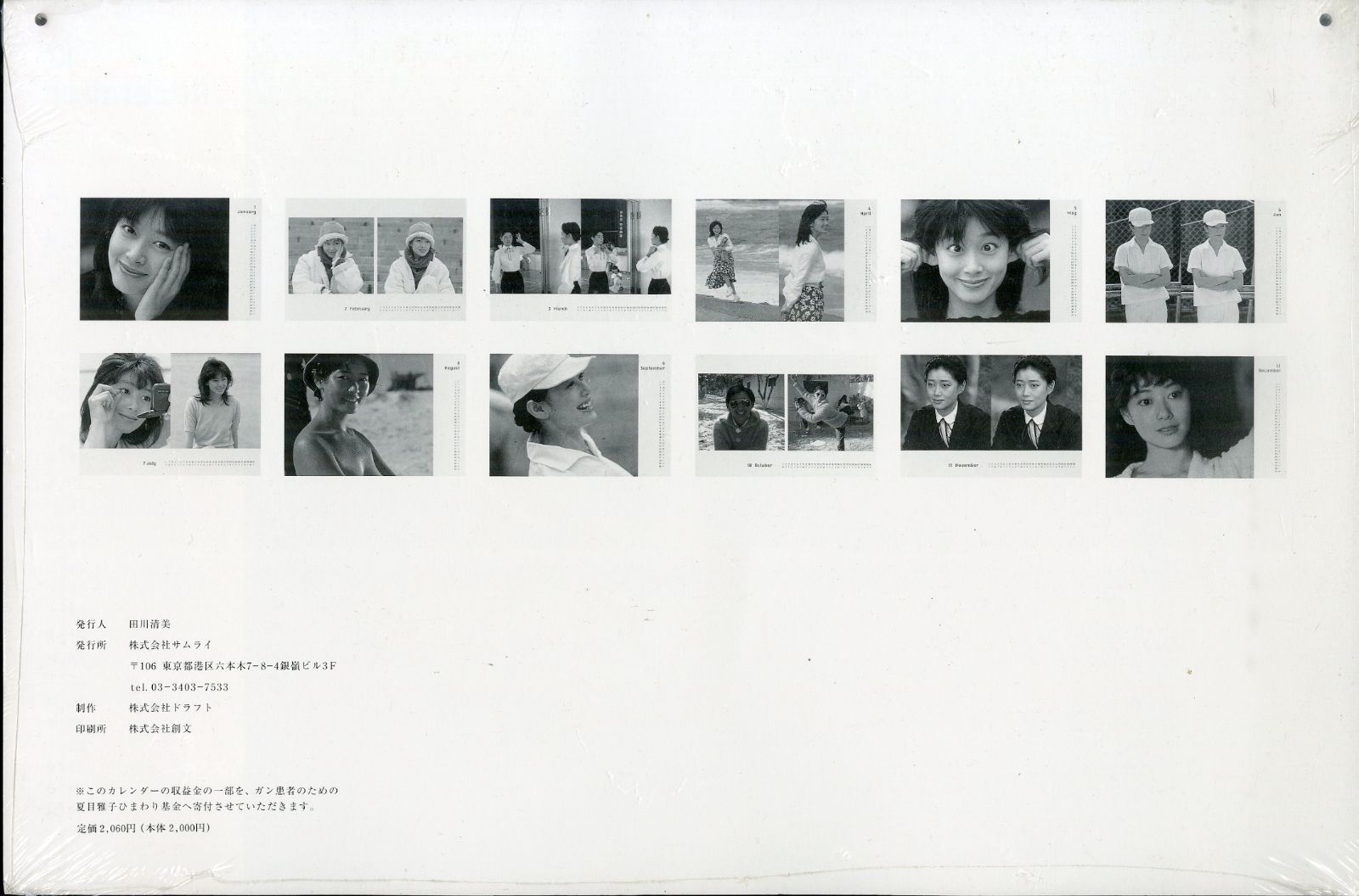 夏目雅子１９９７年カレンダー　希少品 夏目雅子カレンダー 1997(夏目雅子) / 株式会社 wit tech / 古本