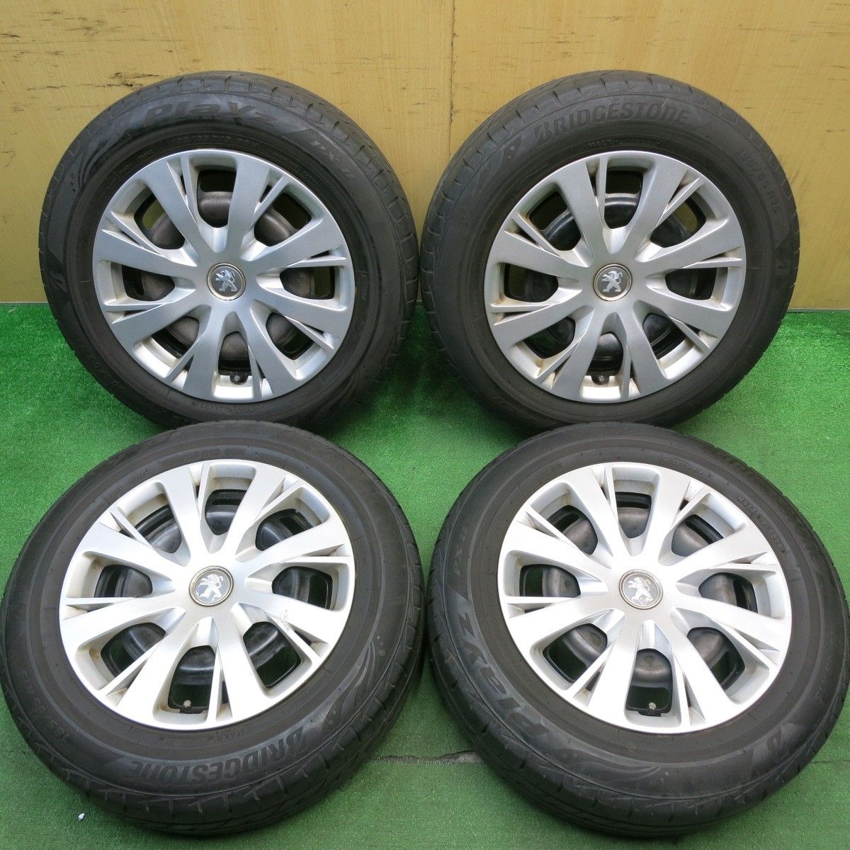 バリ溝 21年 8.5分 プジョー 208 純正 スチール 185|65R15 ブリヂストン プレイズ PX2 15インチ PCD108|4H 5042713HAノ
