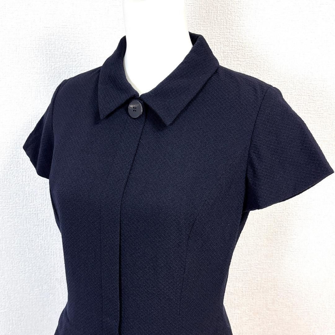 半袖セットアップ風ワンピース 毛×絹