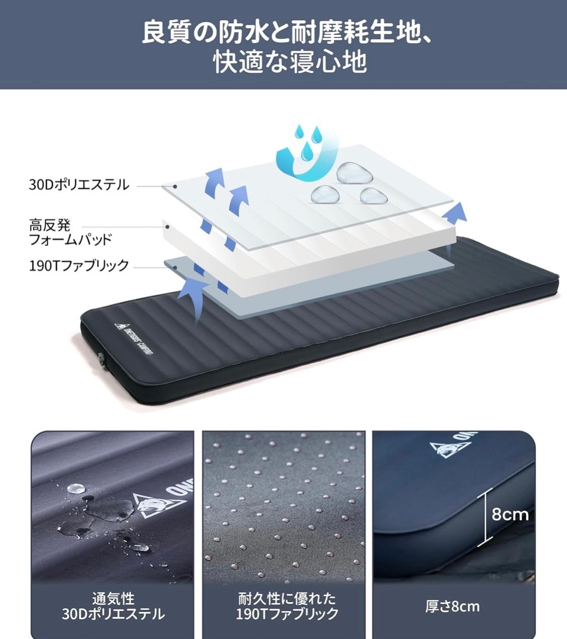 LOGOS 自動膨張マット ULTRA THICK SOLO LOGOS 自動膨張マット ULTRA