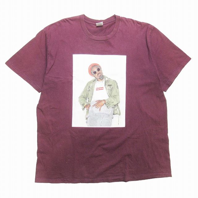 22aw シュプリーム SUPREME ANDRE 3000 TEE プリント Tシャツ ボックスロゴTee 半袖 キャストアウト アンドレ3000  フォト グラフィック カットソー XL Eggplant/エッグプラント/△X78/メンズ - メルカリ