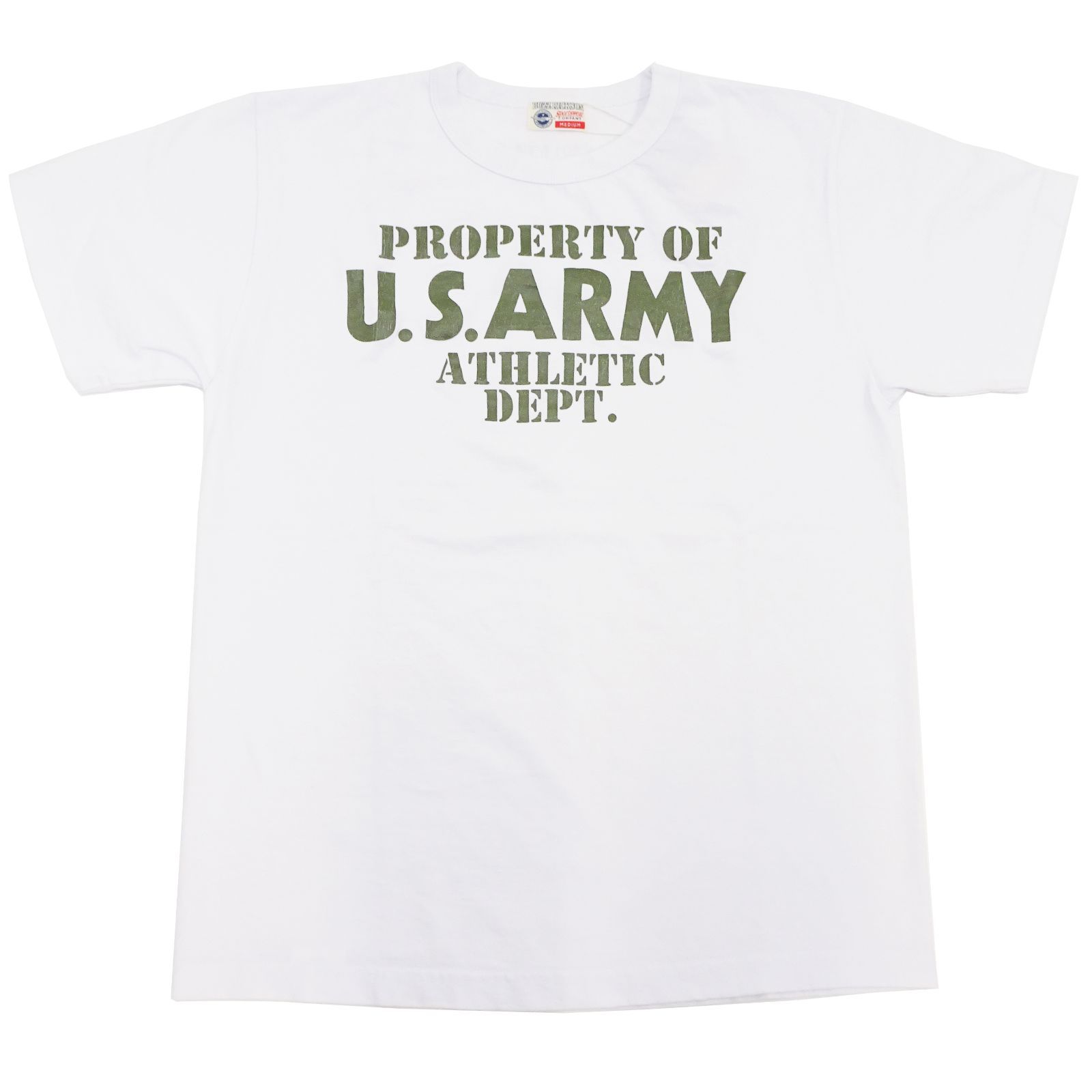 BR79348 バズリクソンズ ミリタリー 「U.S. ARMY」Tシャツ BUZZ RICKSON'S U.S.ARMY ATHLETIC DEPT. 半袖Tシャツ 東洋エンタープライズ ホワイト 新品 アメカジショップ