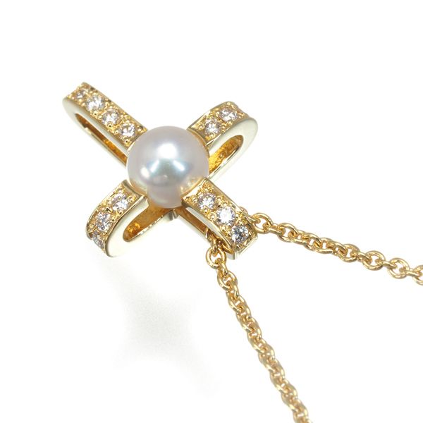 ミキモト ネックレス ベビーパール 真珠 4.8mm ダイヤ