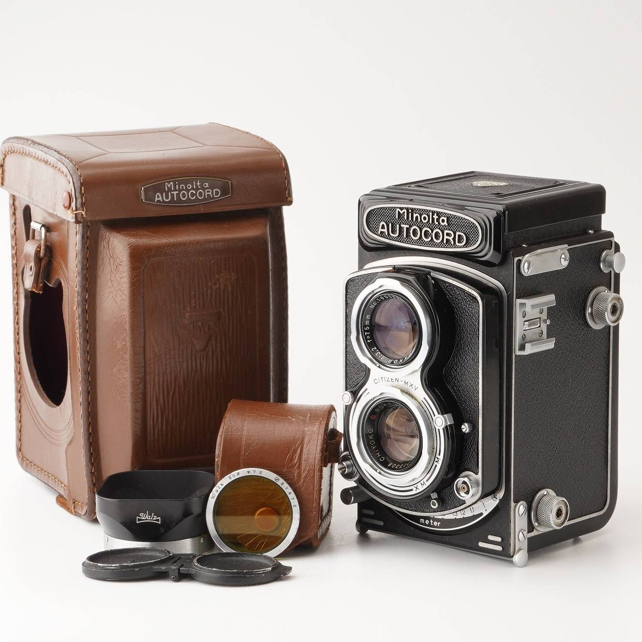 Minolta autocord 前期型rokkor 75mm Minolta Autocord CDS with Citizen MVL, 75mm f/3.5 Rokkor