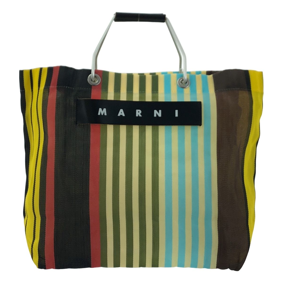 MARNI Marketマルチカラー ストライプ トートバッグ MARNI