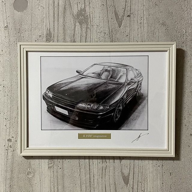 NISSAN スカイライン R32 GTR 【鉛筆画】名車 旧車 オールドカー