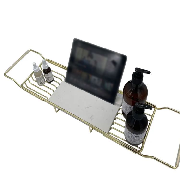  バスタブトレー 伸縮バスタブトレー テーブル バスタブラック ステンレス 大理石 お風呂ラック 伸縮式 バステーブル 机 トレー スマホ タブレット TV 読書 tim 1326 湯上りタオル バスタオル お風呂用品