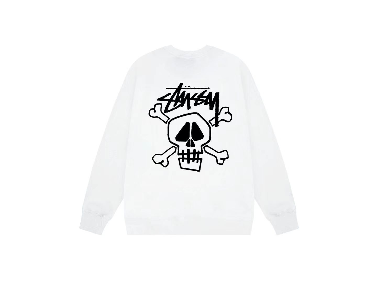 STUSSY ステューシー スカルプリントのクルーネックセーター