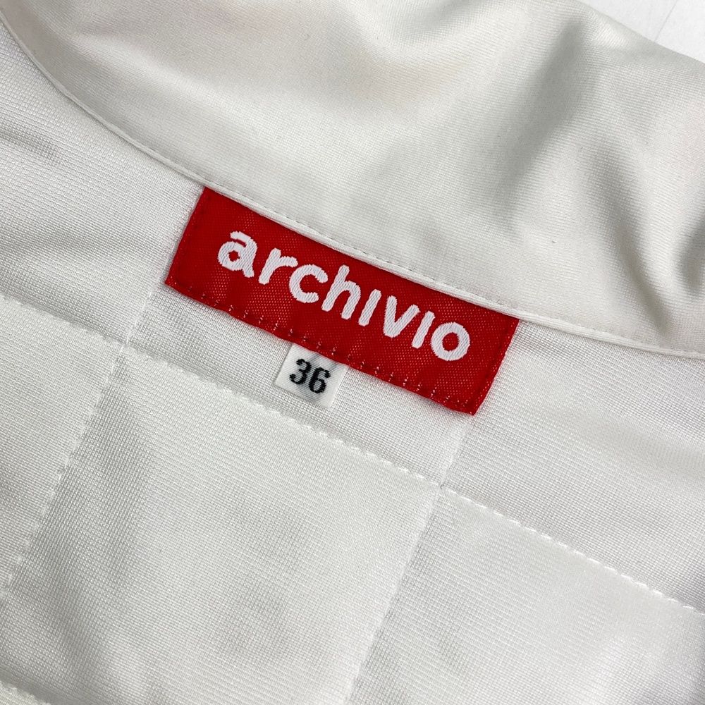 ちの歳末 サイズ 36 ARCHIVIO アルチビオ ハーフジップ 中綿切替ブルゾン ホワイト系 240101506866 ゴルフウェア レディース ストスト 送料無料・代引可。