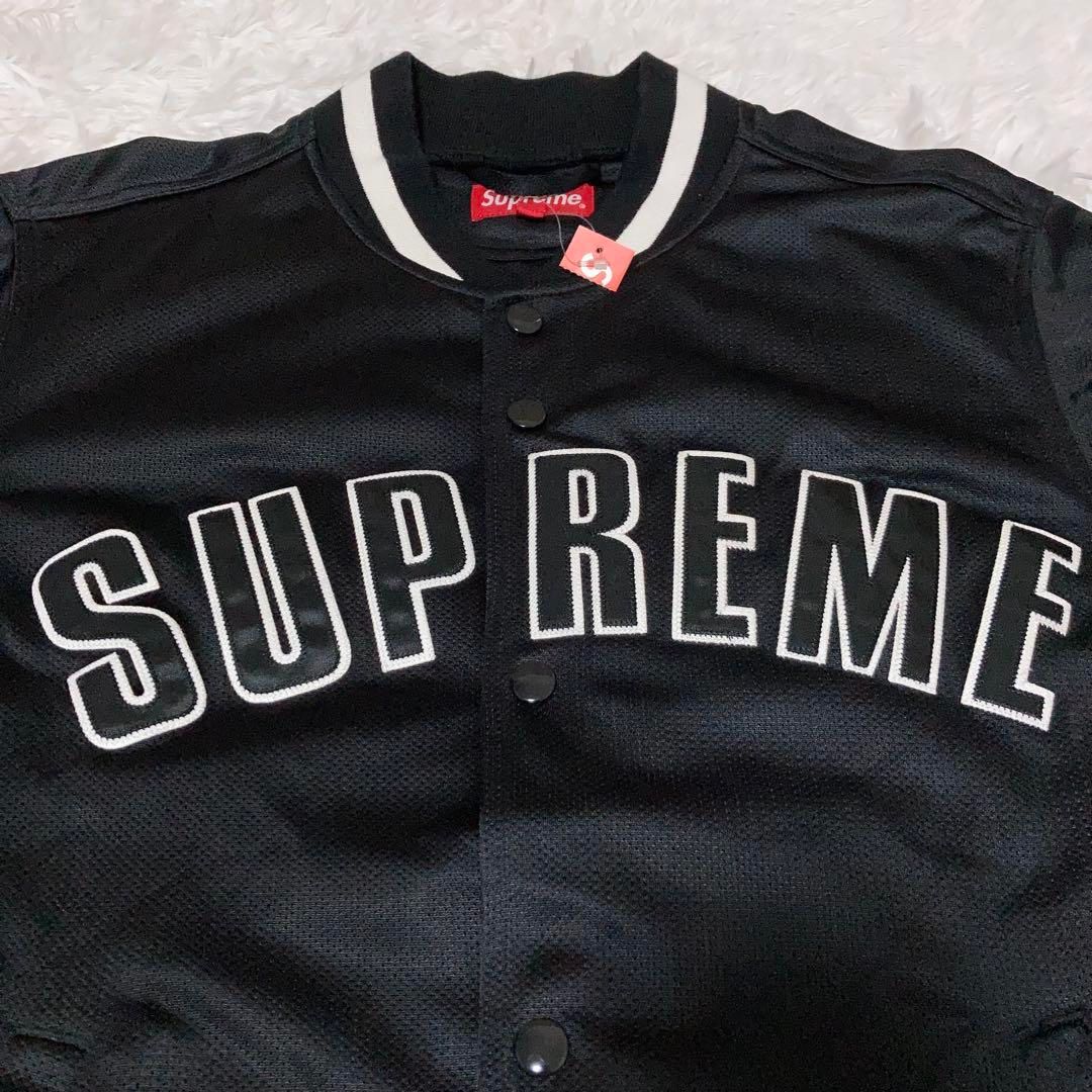 新品未使用半タグ付き】SUPREME スタジャン アーチロゴ 黒 L
