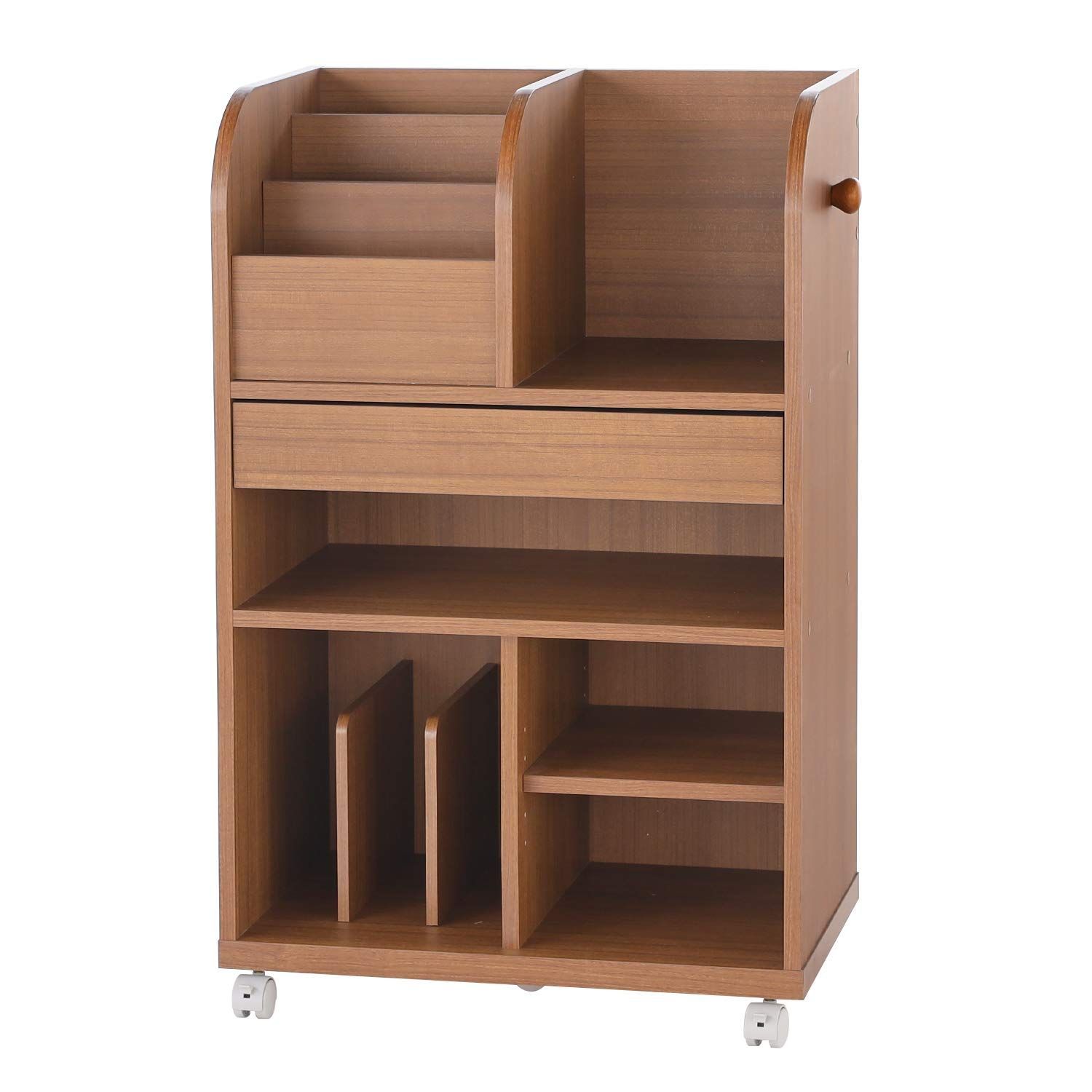 白井産業 ランドセル ラック ブラウン 子供用 収納 幅61.6 高さ96.9 奥行39.5cm MNV-9560HCBR マナビア