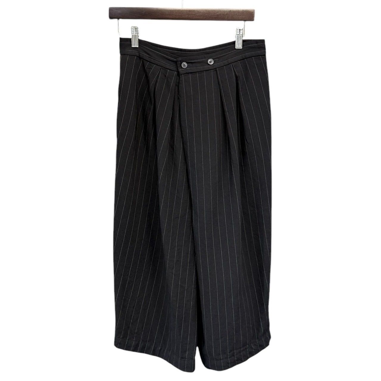 COMME de GARCONS COMME des GARCONS コムコム コムデギャルソン 16SS タックデザインストライプワイドハーフパンツ RQ-P011 13895