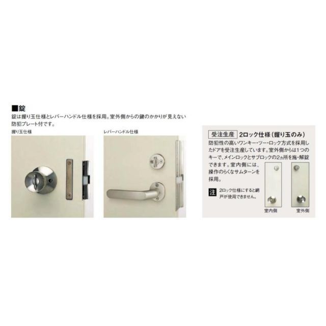 ロンカラーフラッシュドア フラット ガラリ付き 半外付型 特注サイズ W 