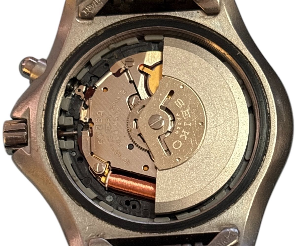 SEIKO セイコー AGS SCUBA スキューバ 200m AIR DIVER'S 5M23-6B40 チタン TITANIUM ...