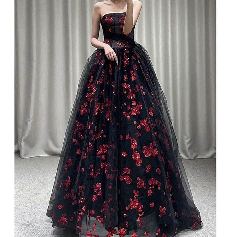 カラードレス ロングドレス パーティードレス ブラック ビスチェ