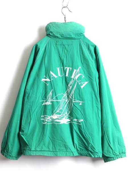 90's □ NAUTICA ノーティカ 収納 フード付き フルジップ リバーシ