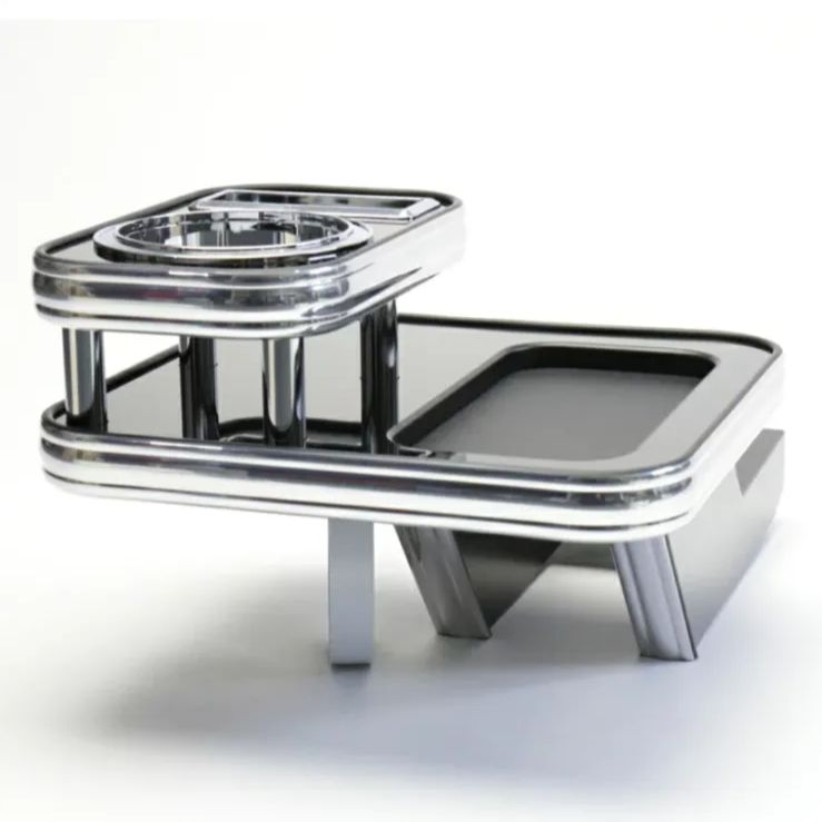 メーカー直送 エブリイ バン ワゴン DA17V DA17W フロント用 ピアノブラック スリーピース オリジナル 自動車用 センターテーブル ドリンクホルダー 付き コースター付属 ThreePiece!エンブレム付属 フロント テーブル BRIGHTFACE_UK