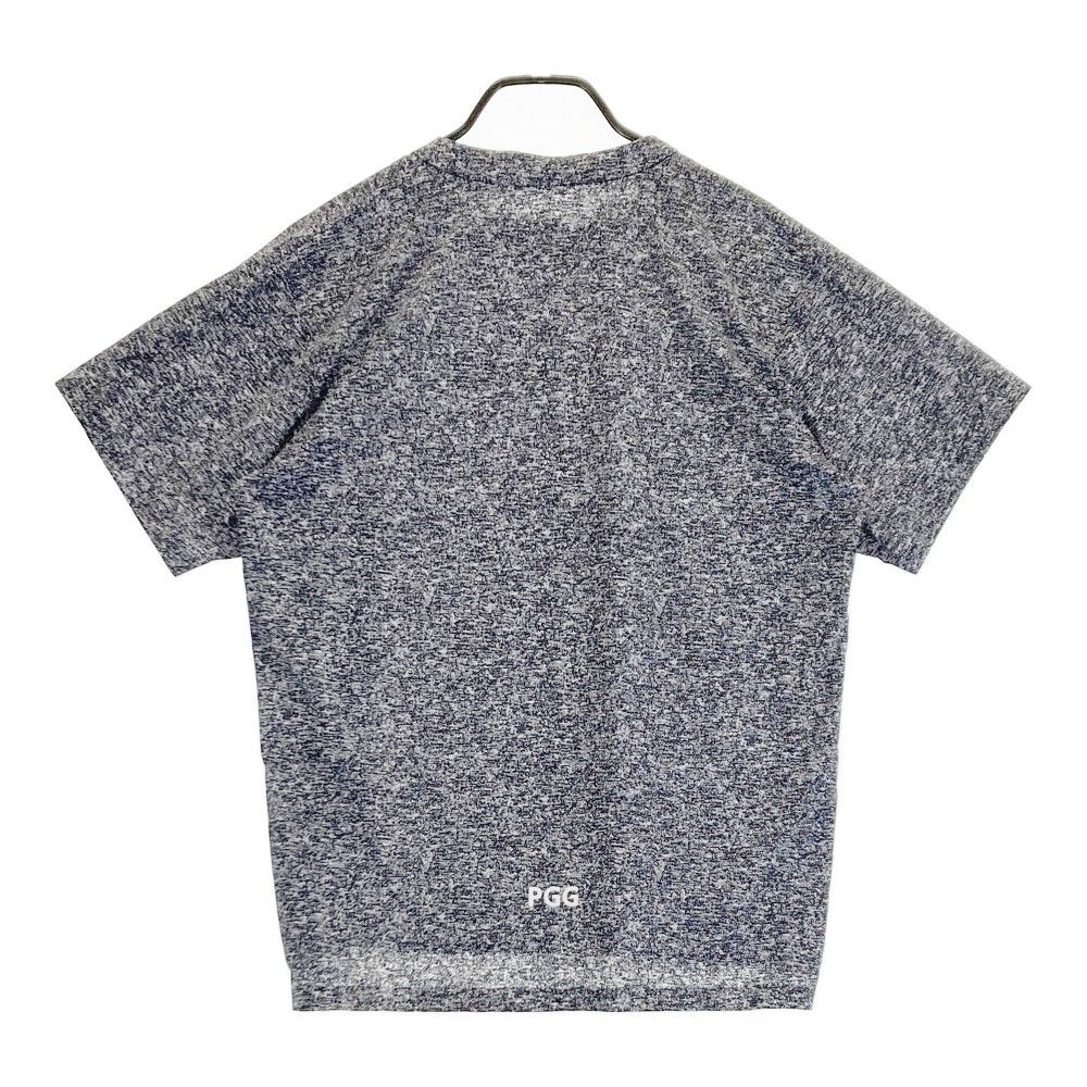 サイズ 4 PGG PEARLY GATES パーリーゲイツ ナイロンタフタ 半袖Tシャツ 総柄 ネイビー系 240101215771 ゴルフウェア メンズ ストスト