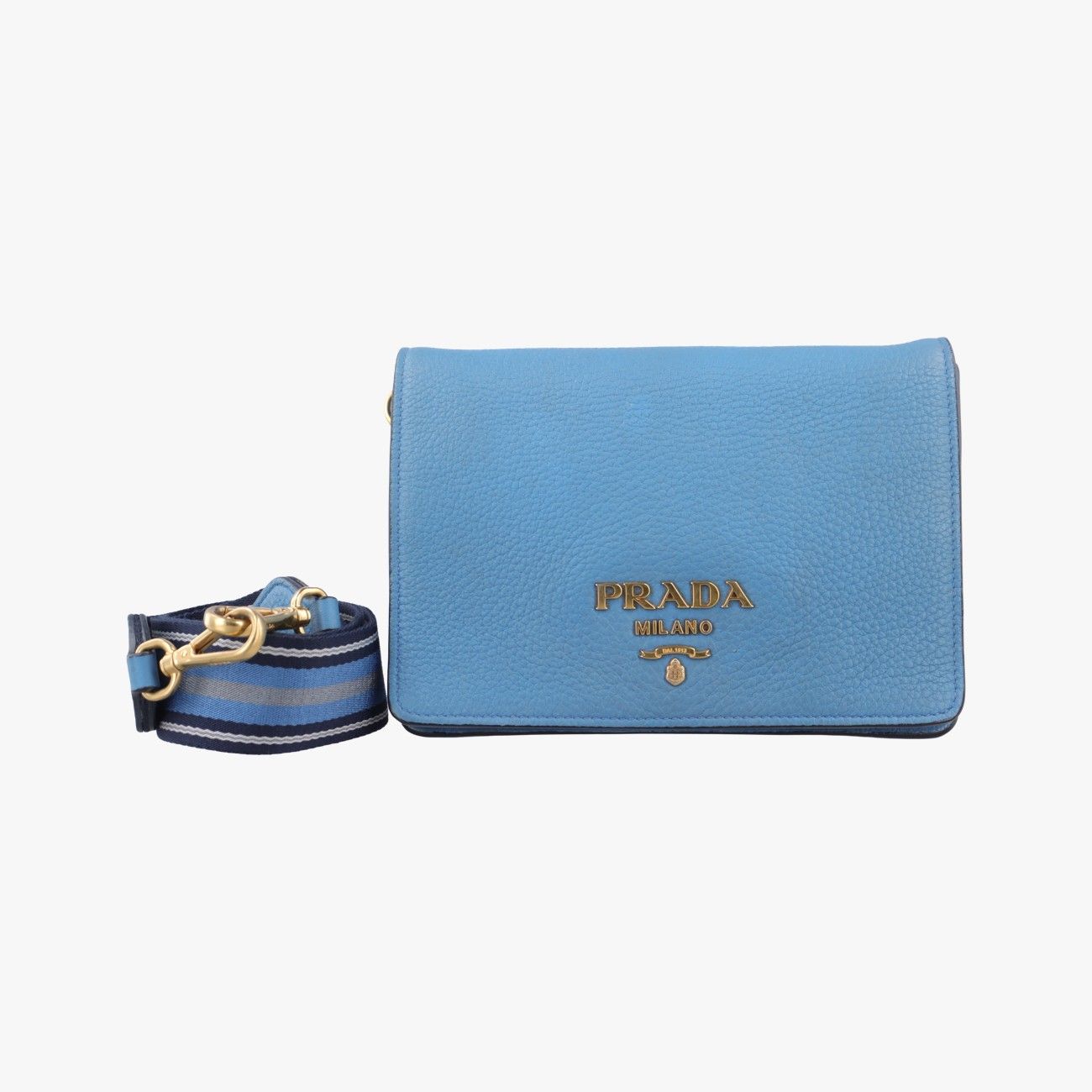 PRADA ✨ヴィッテロダイノ 二つ折り 長財布 ゴールドロゴ レザー ネイビー PRADA ✨ヴィッテロダイノ 二つ折り 長財布 ゴールドロゴ レザー