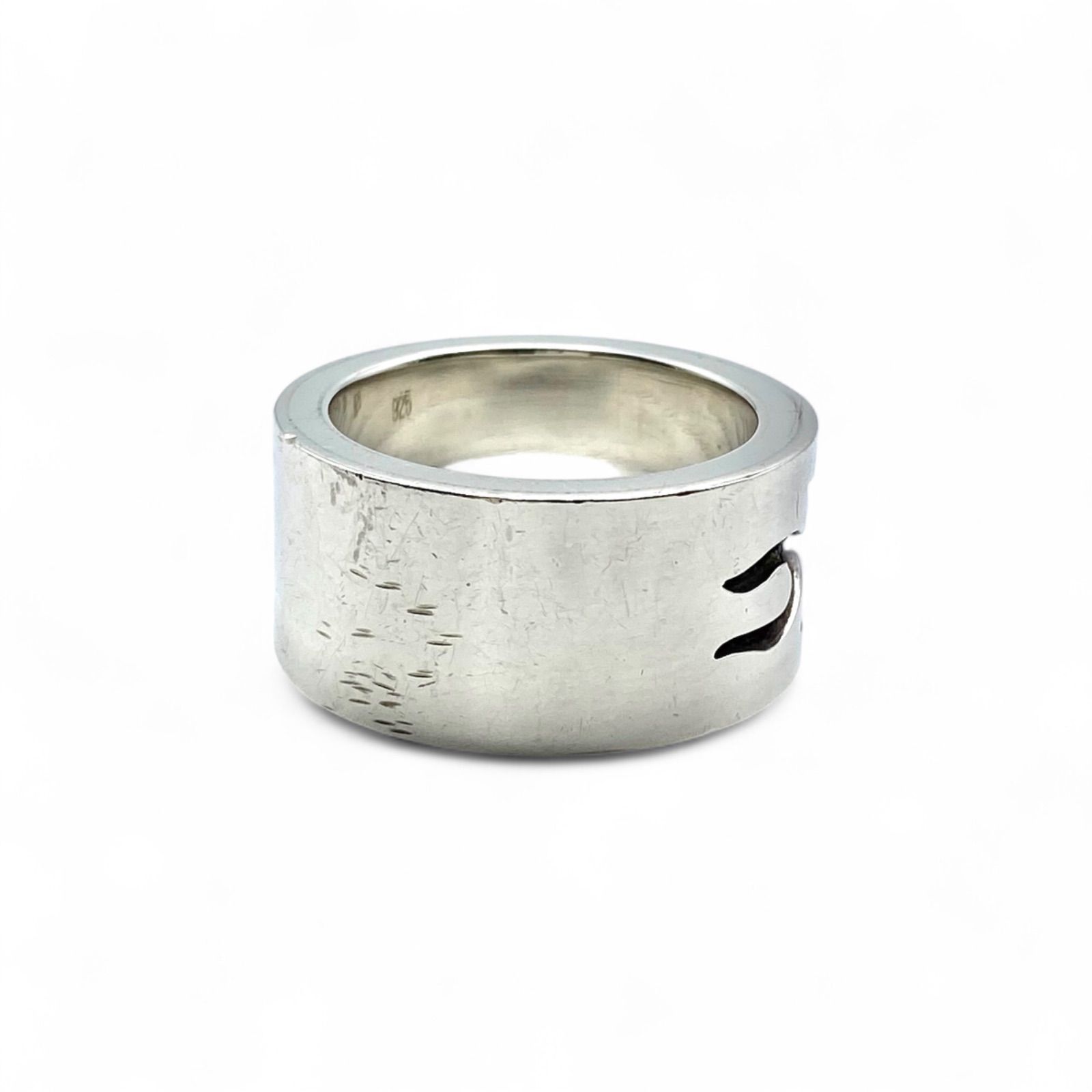 躍動する炎】ファイアパターン Silver 925 刻印 00s Vintage Ring
