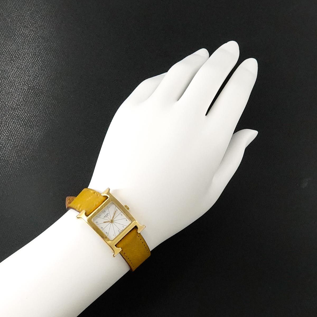 エルメス HERMES Hウォッチ ラムサス RS1 201 レディース 腕時計  