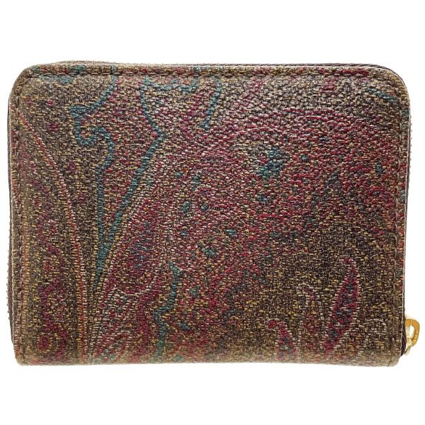 エトロ コインケース ペイズリー コインパース PVC マルチ ブラウン系 茶色 ETRO ラウンドファスナー 小銭入れ カードケース カードホルダー カード入れ ブランド小物 き