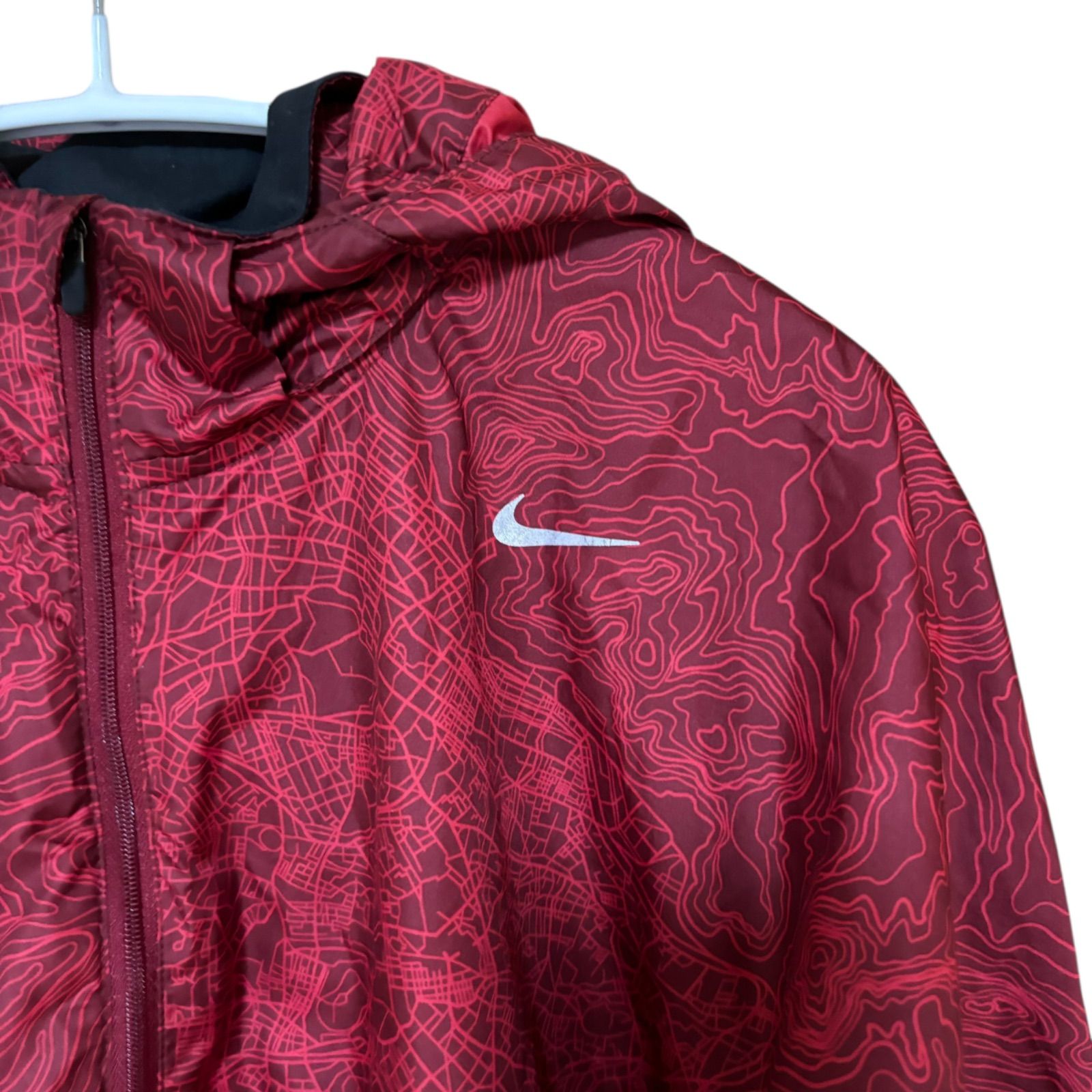 Lサイズ 美品【NIKE】ナイキランニング ナイロンウェア フルジップ パーカー Z1392 NIKERUNNING ナイキランニング トレーニングウェア ランニング