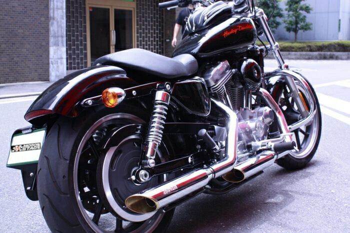 ベビーブラス76スラッシュ：1986〜03年スポーツスター/クローム