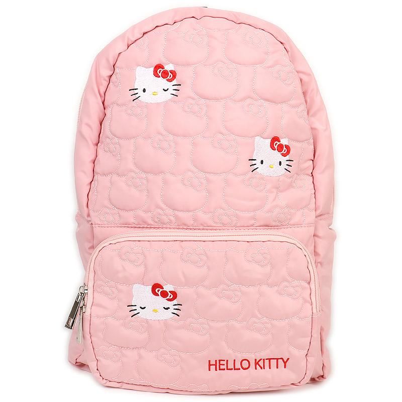 ハローキティ キルトリュック ピンク 軽量 キルティング＆刺しゅう  
