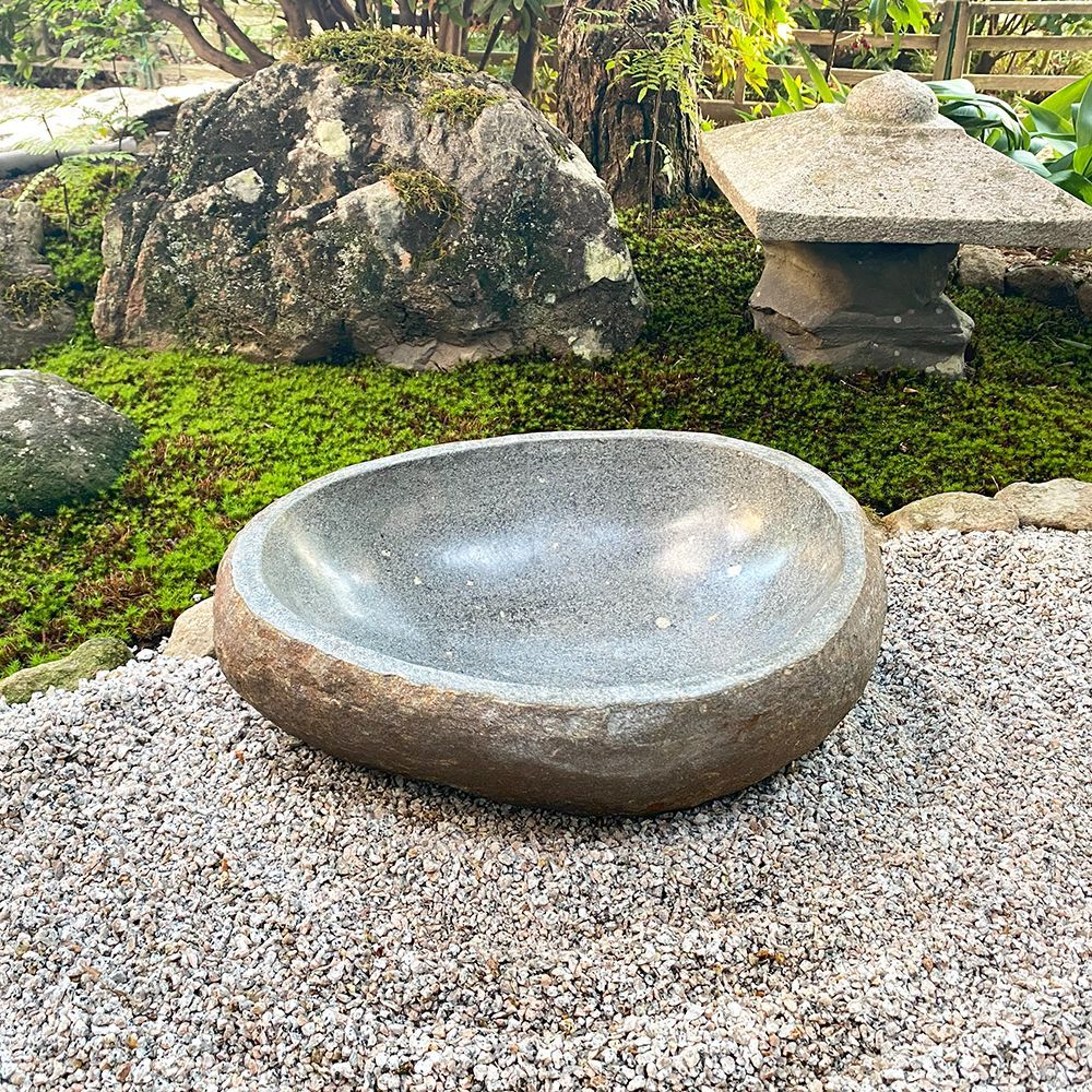 つくばい 手水鉢 蹲 水鉢 睡蓮鉢 メダカ鉢 金魚鉢 石 大型 おしゃれ 庭 水盤 鉢 坪庭 和風 ガーデニング XXL (6) - メルカリ