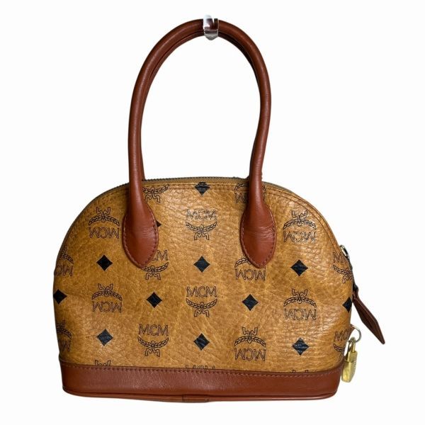 エムシーエム ミニボストン レザー バッグ ハンドバッグ レディース