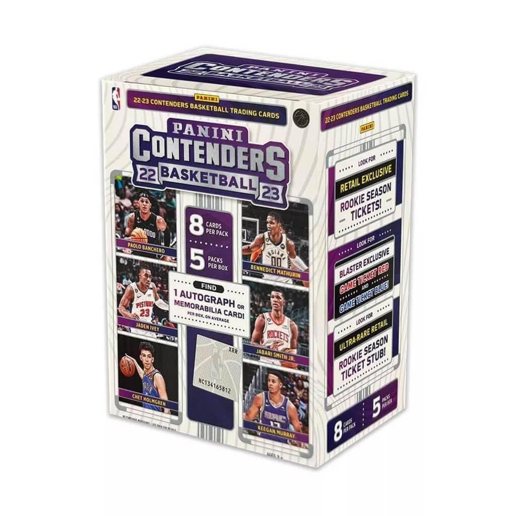 2022-23 Panini Contender NBA バスケットボール ブラスターボックス - サインカードまたは記念品カード1枚 - トレーディングカード40枚。