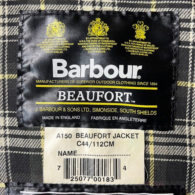 90s 英国製 Barbour BEAUFORT ハンティング オイルド ジャケット 44