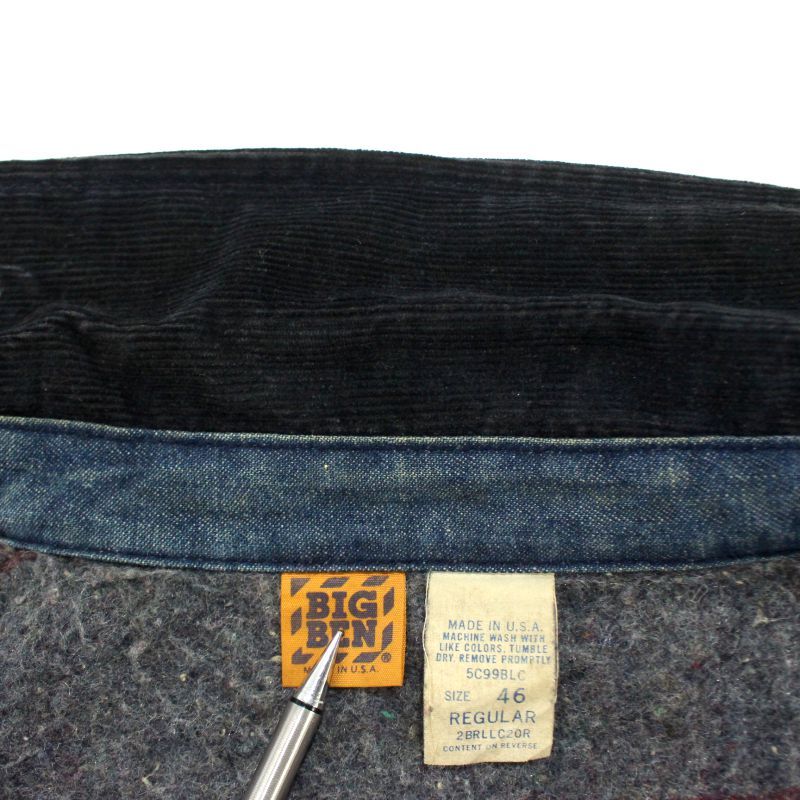 80's USA製 BIG BEN ブランケット付き カバーオール M 企業系 80's 新品 USA製 BIG BEN デニム カバーオール 40R ブランケット