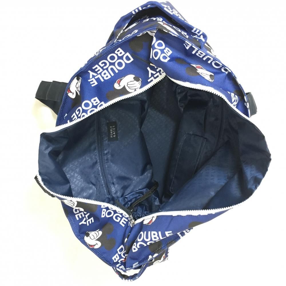 【美品】パーリーゲイツ ミッキー トートバッグ ロッカーバッグ ゴルフ 超美品】パーリーゲイツ×DISNEY ロッカーバッグ ブルー×黒