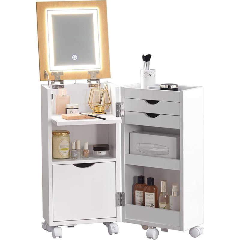 萩原 Hagihara 化粧ケース コスメワゴン ホワイト 0