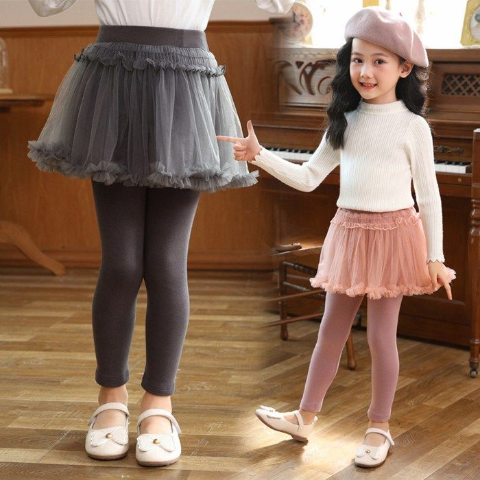 女の子 スカート付き レギンス キッズ スカッツ 子供服 スパッツ