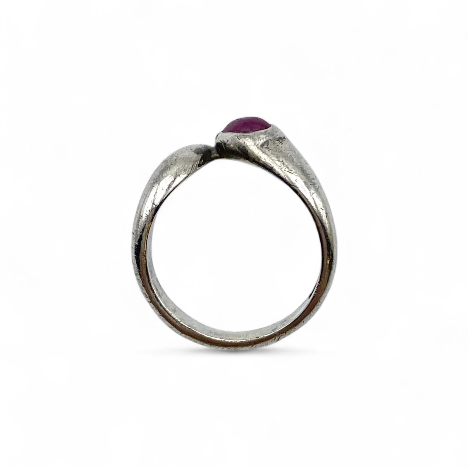 高貴な紫】パープルストーン Silver 刻印 90s Vintage Ring シルバー 