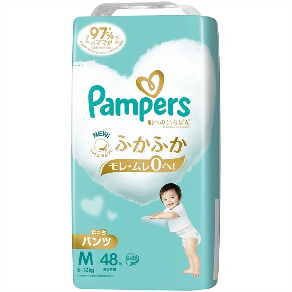 まとめ買い-4点セット パンパース 肌へのいちばん たっちパンツ スーパージャンボ Ｍ Ｐ＆Ｇ オムツ