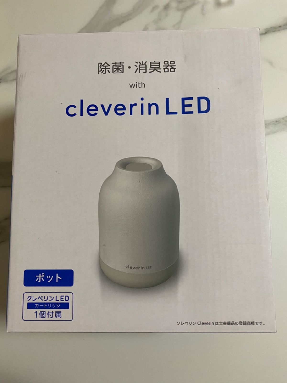 ドウシシャ 除菌 消臭器 クレベリンLED搭載 ポット アイボリー CLGU