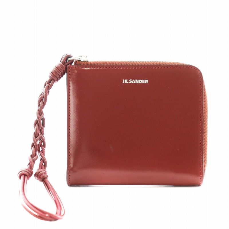 ジルサンダー JIL SANDER タングル Tangle カードホルダー カードケース 小銭入れ レザー 赤 レッド |AN44