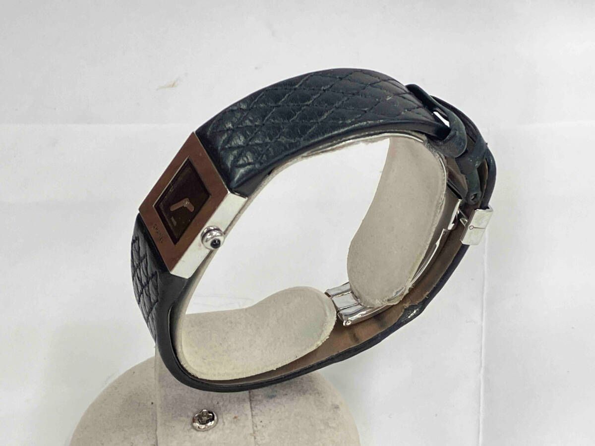 【美品】CHANEL マトラッセ　ブラック レザーベルト 時計 シャネル マトラッセモデル 腕時計 レザーベルト クォーツ 電池