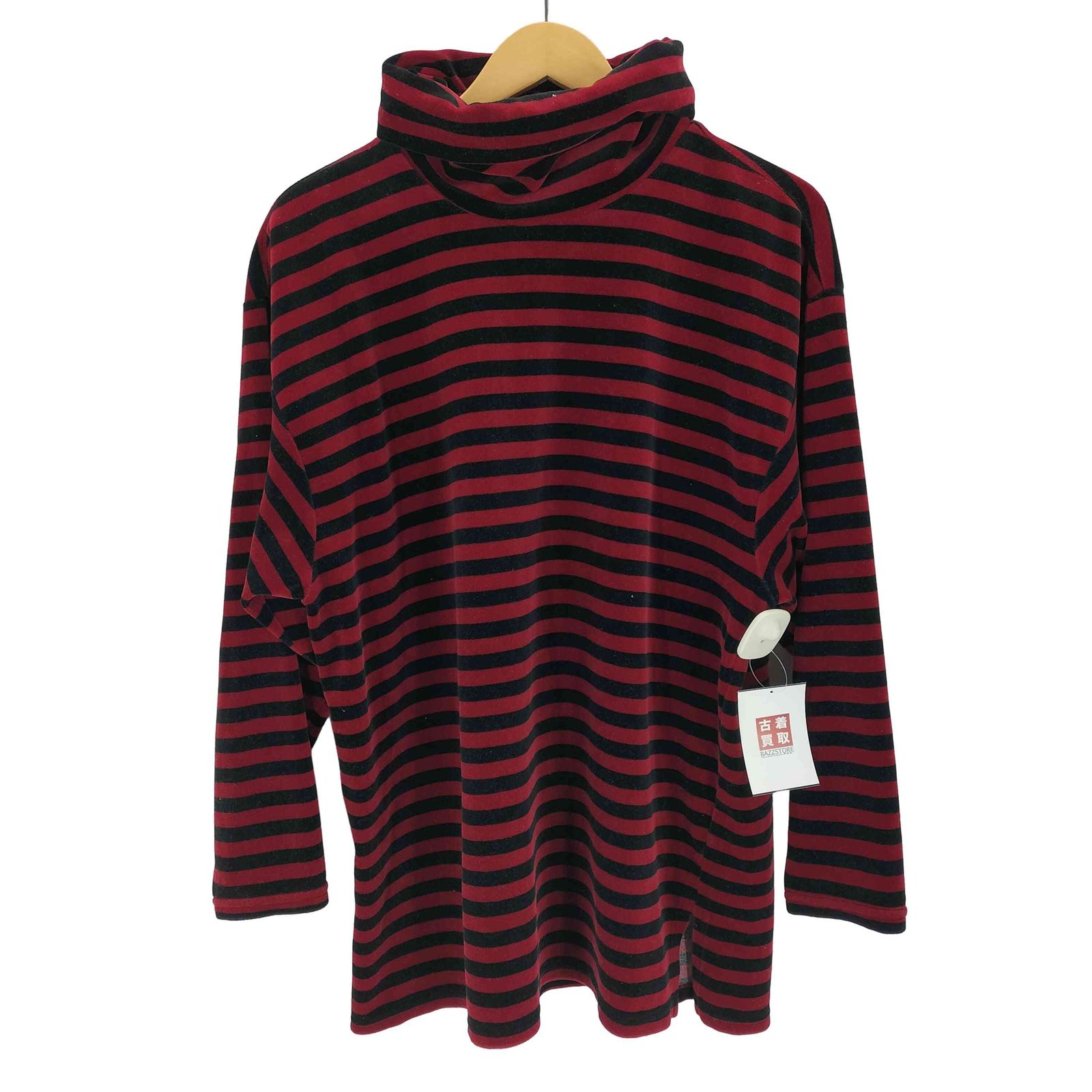 サグハーバー SAG HARBOR ボーダータートルネックベロアカットソー メンズ import：L 