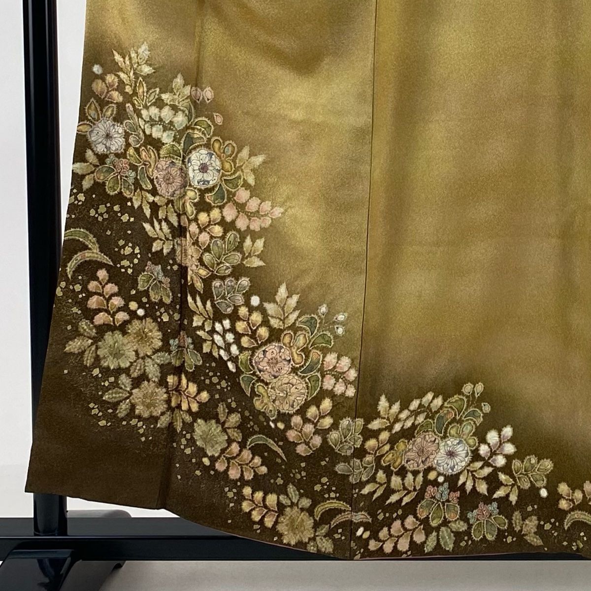 訪問着 身丈157.5cm 裄丈64.5cm M 袷 翠山工房 やまと 落款 辻が花 銀