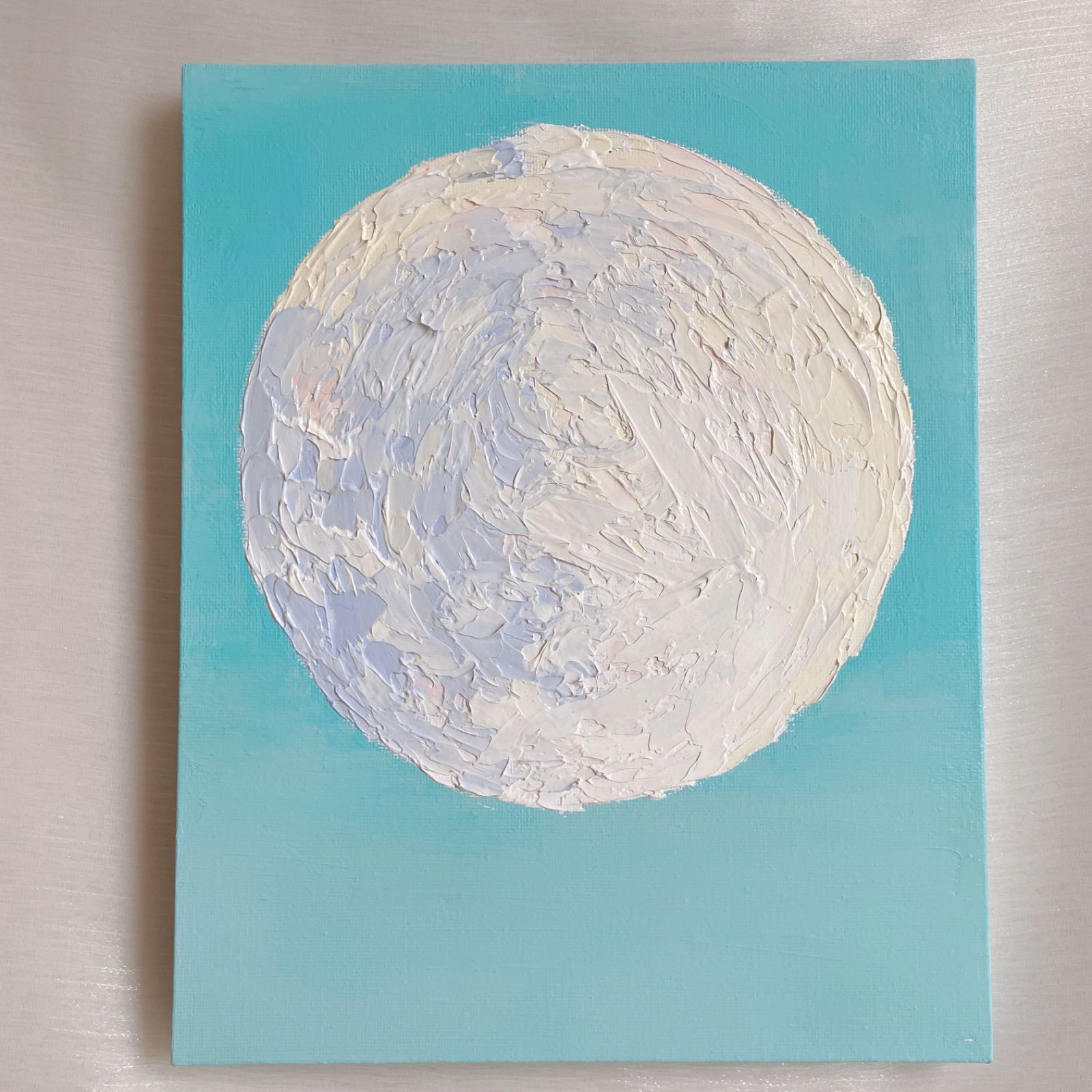 優しい月 テクスチャーアート キャンバス 絵画 空 綺麗 絵 パステル 