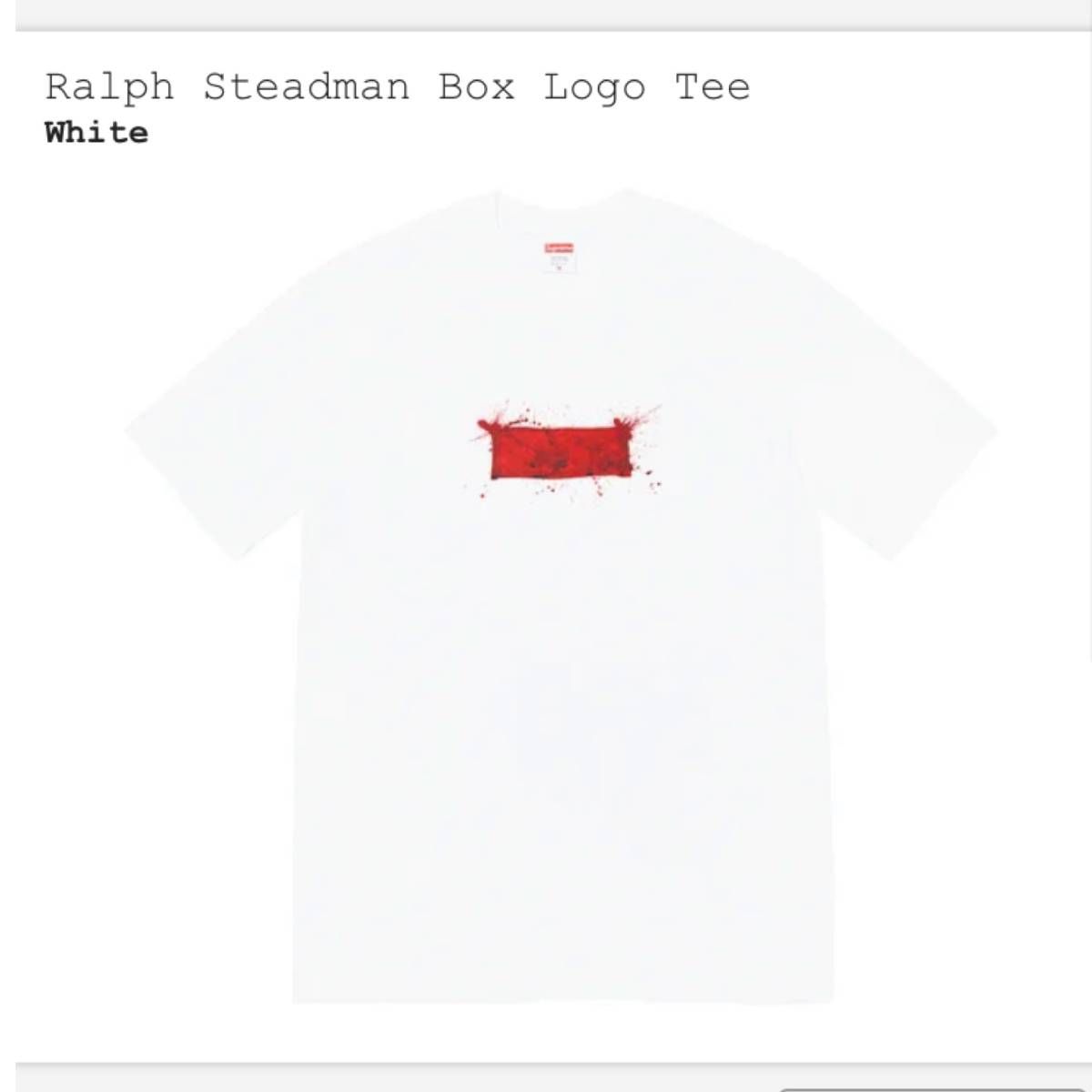 SUPREME シュプリーム 22SS Ralph Steadman Box Logo Tee ロゴ  半袖Ｔシャツ
 コットン100% ホワイト M 正規品 / 27602