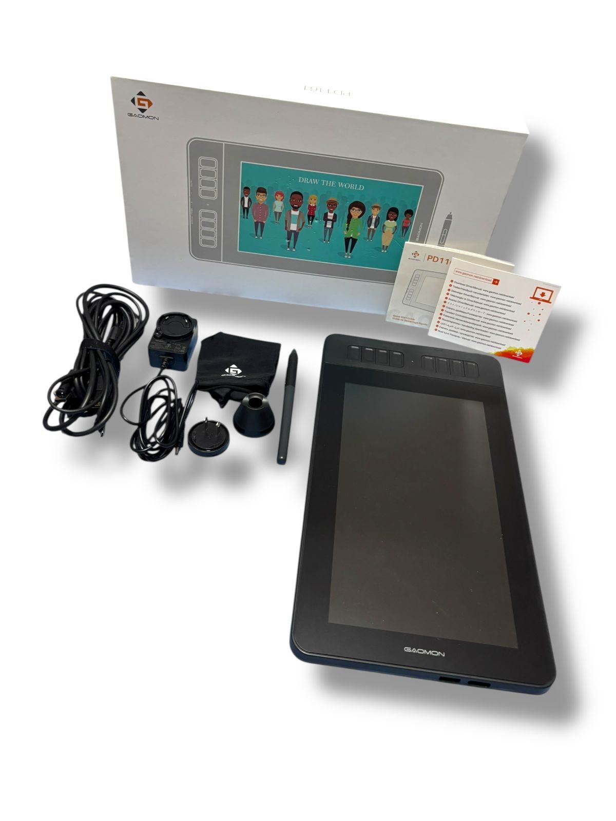 管理番号2911 GAOMON 液タブ PD1161 11.6インチ IPS 液晶タブレット 傾き検知 筆圧検知8192レベル 充電不要ペン macOS Windows対応 小型 液晶ペンタブレット左利き 右利き対応 に最適