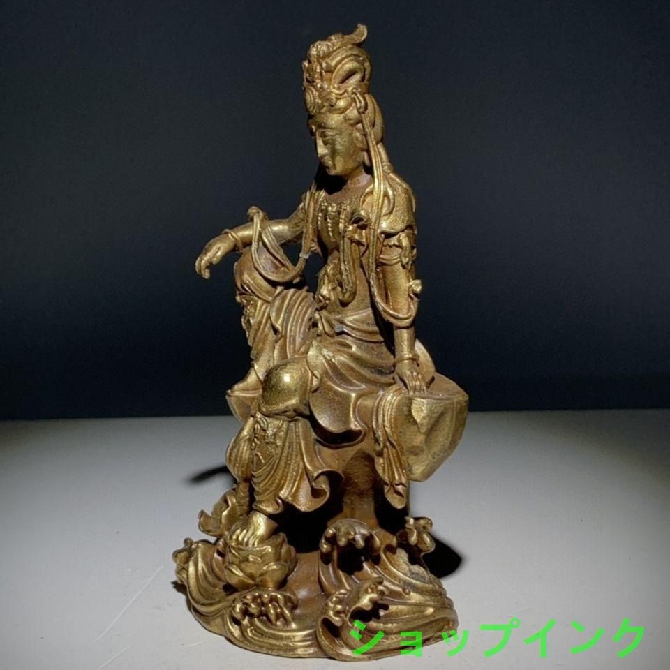 仏教美術 仏像 水月観音 小仏像 銅製 銅器 仏教美術 中国 仏像 水月観音 小仏像 銅製 銅器 仏教美術 仏像 水月
