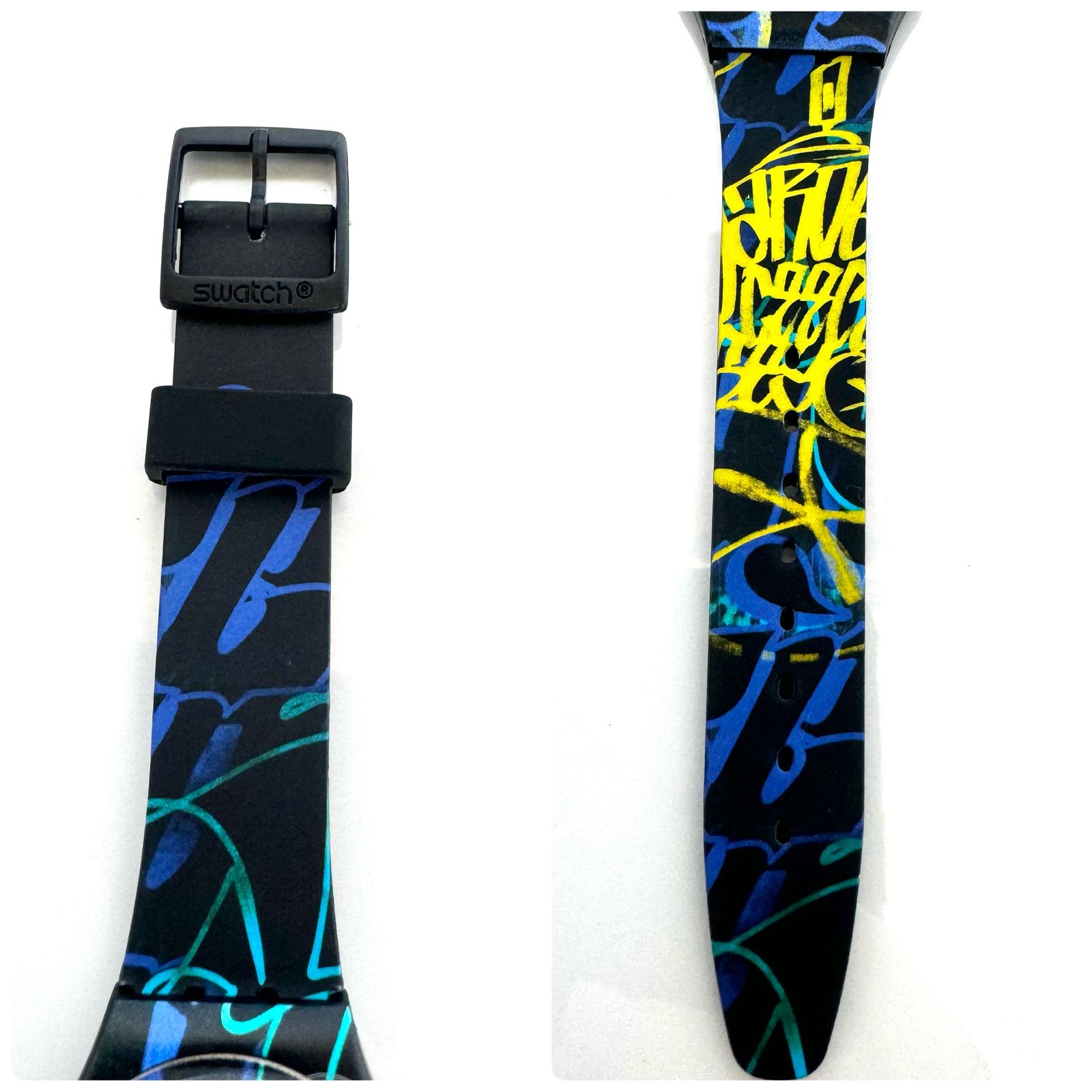 ほぼ未使用】スウォッチ SWATCH ナイトクラブ GB318 クォーツ 黒 